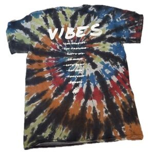 pacsun multicolored tie dye oversized t-shirt